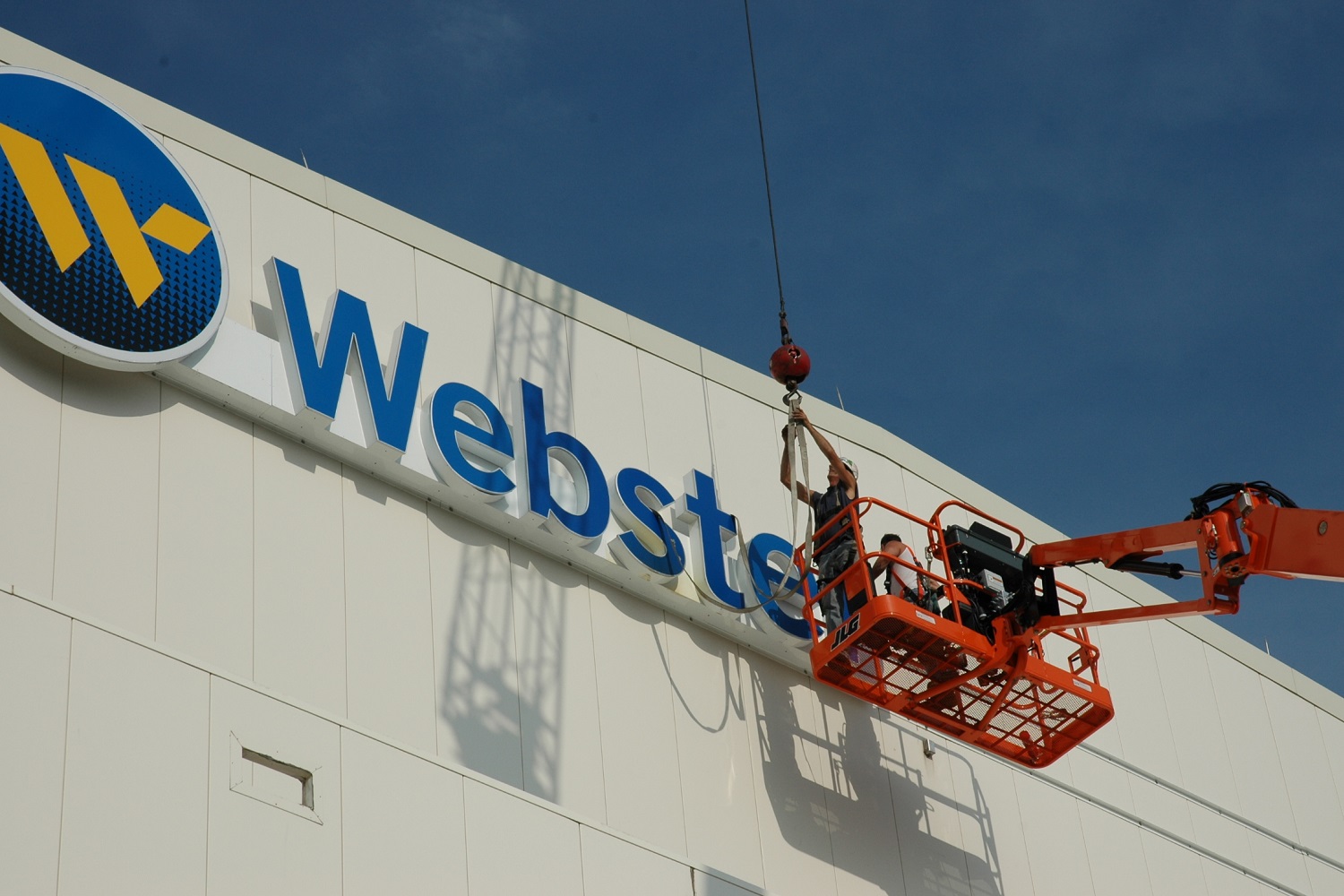 Webster sign installation